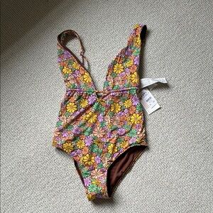BRAND NEW Roxy Multicolor One-Piece Swimsuit
